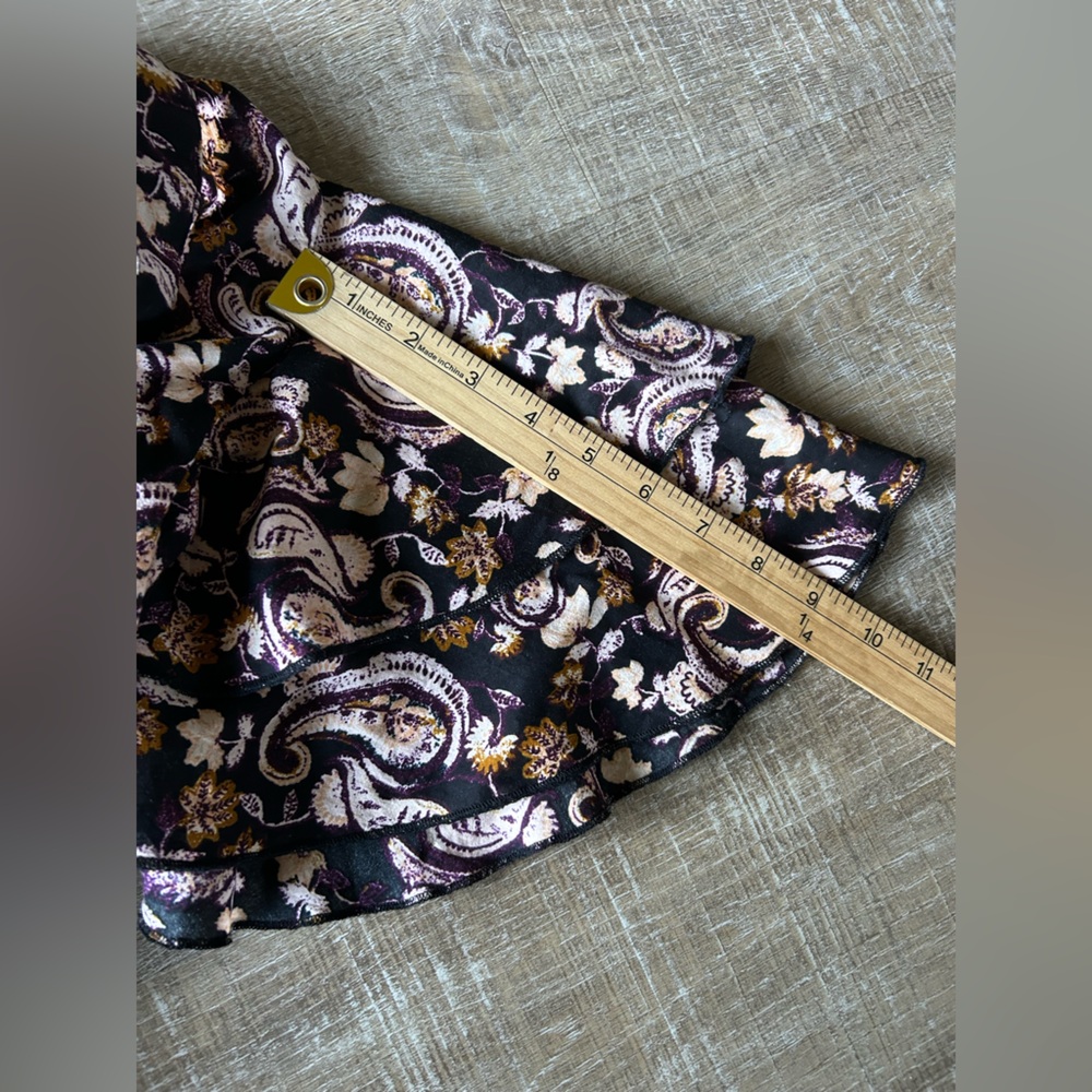 Free People Call Me Later Bodysuit Top Women’s XS Casual Paisley Printed EUC - Picture 7 of 10